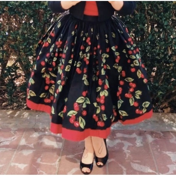 Pinup Couture Dresses & Skirts - Pinup Couture Jenny Skirt Cherries Retro Rockabilly 50's Women's Plus Size 2X